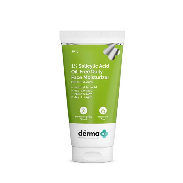 The Derma Co 1% Salicylic Acid Oil-Free Face Moisturizer for Active Acne