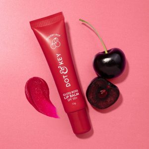 Dot & Key Vitamin C + E Gloss Boss Lip Balm In-Vivo Tested SPF 50+ (Cherry Pop Medium Tinted)