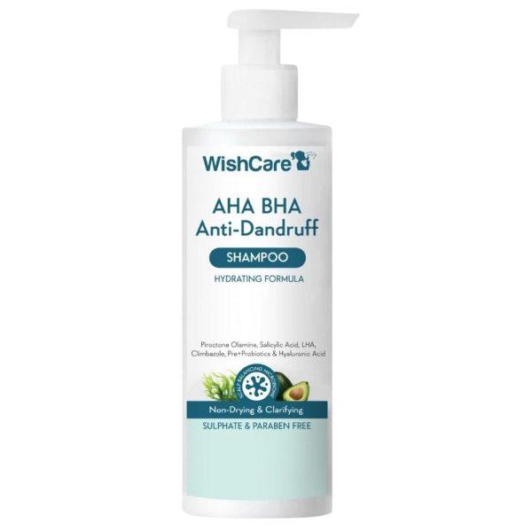 Wishcare AHA BHA Anti-Dandruff Shampoo
Removes Dandruff in 1 wash | Eliminates Recurring Dandruff | 250ml
