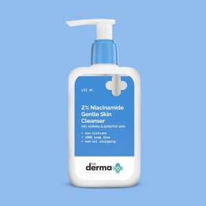 The Derma Co 2% Niacinamide Gentle Skin Cleanser for Sensitive, Dry & Normal Skin - 125 ml (Soap-Free, Non-Irritant & Gently Removes Makeup)