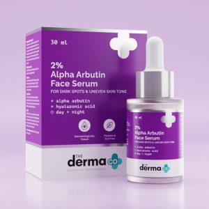 The Derma Co 2% Alpha Arbutin Face Serum - 30ml
Fades Dark Spots & Evens Skin Tone
