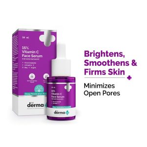 The Derma Co 15% Vitamin C Face Serum - 30ml
Fades Dark Spots, Reduces Pigmentation, Boosts Collagen & Brightens Skin