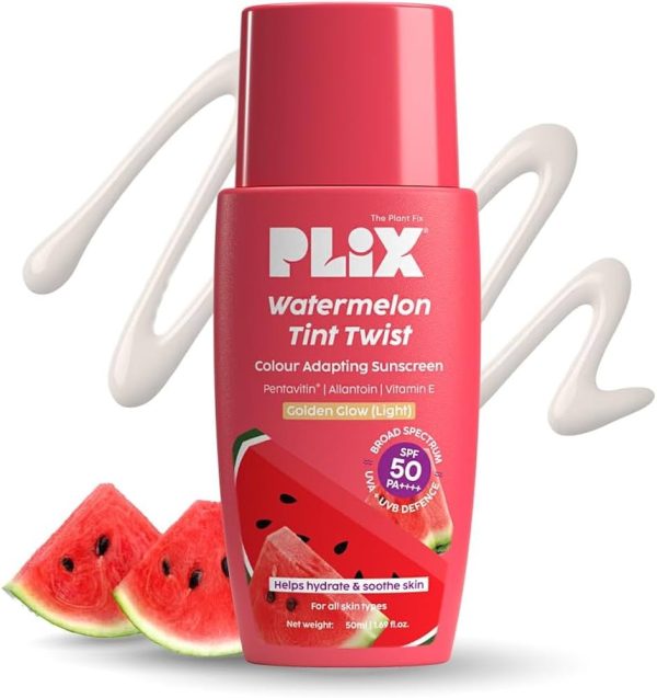 Plix Watermelon Tint Twist Colour Adapting Sunscreen SPF 50++++ Light (50g)