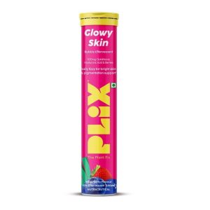 Plix Glowy Skin Bubbly Effervescent Tablets with 500 mg L-Glutathione (15 Tabs)