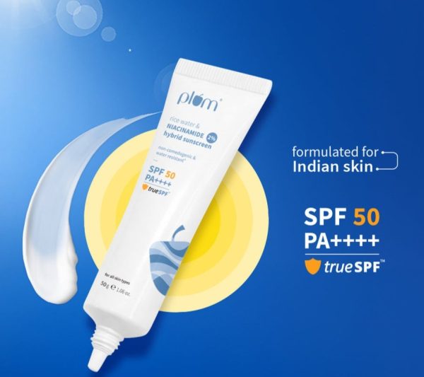 Plum 2% Niacinamide & Rice Water SPF 50 PA++++ Hybrid Sunscreen (50g)
