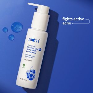 Plum 1% Salicylic Acid Clearly Gentle Gel Face Wash For Acne-Prone Skin (100ml)