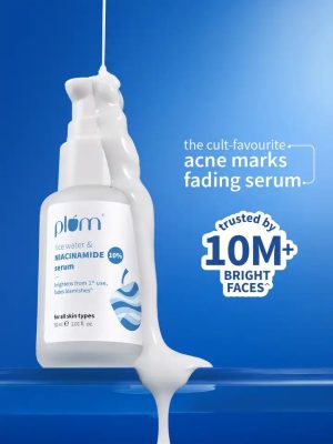 Plum 10% Niacinamide & Rice Water Brightening Face Serum For Clear & Bright Skin (30ml)