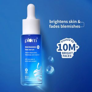 Plum 5% Niacinamide & Rice Water Brightening Face Serum For Clear & Bright Skin (30ml)