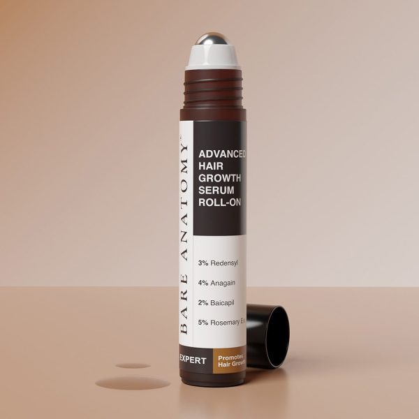 Bare Anatomy Advanced Hair Growth Serum Roll-On with Redensyl, Rosemary & Rice Water- 25 ml