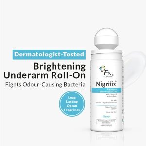 FixDerma Nigrifix Underarm Lightening Roll On | 6% AHA to Reduce Underarm Pigmentation in 2 Weeks (Ocean)