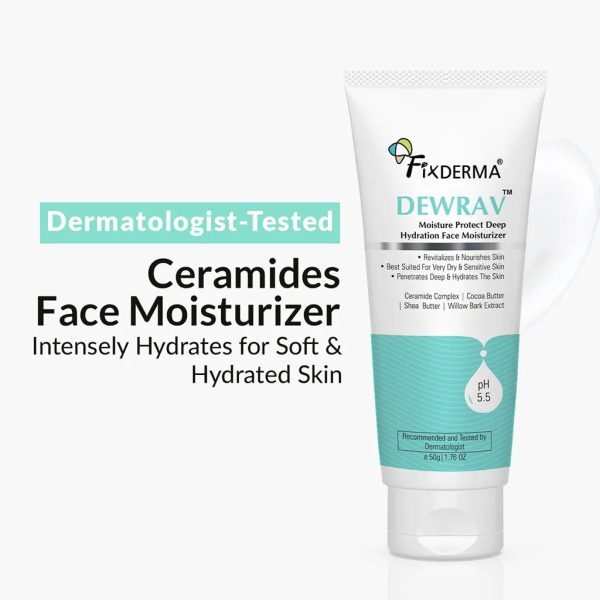 FixDerma Dewrav Moisture Protect Deep Hydration Face Moisturizer (50g)