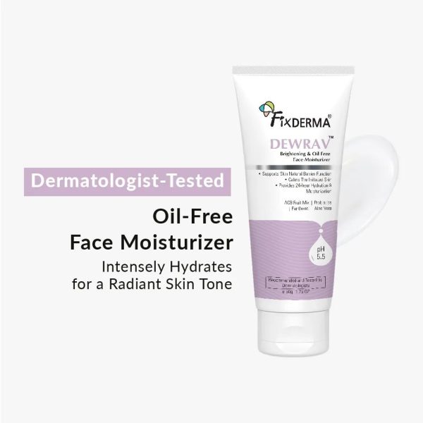 FixDerma Dewrav Brightening & Oil Free Face Moisturizer (50g)