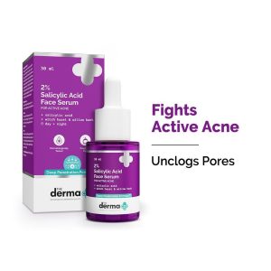 The Derma Co 2% Salicylic Acid Face Serum for Active Acne - 30ml
