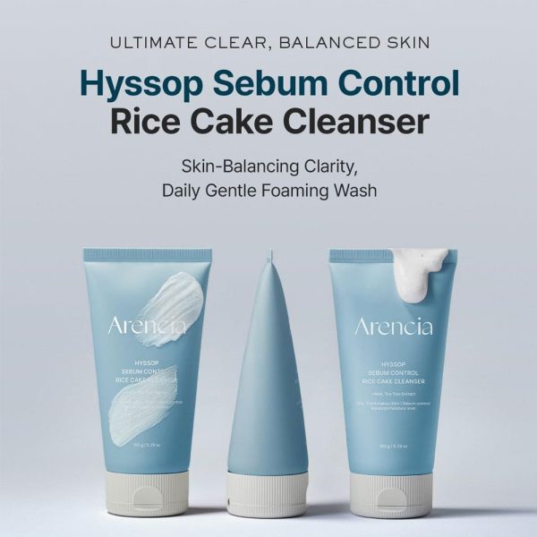 Arencia Hyssop Sebum Control Rice Cake Cleanser 150g